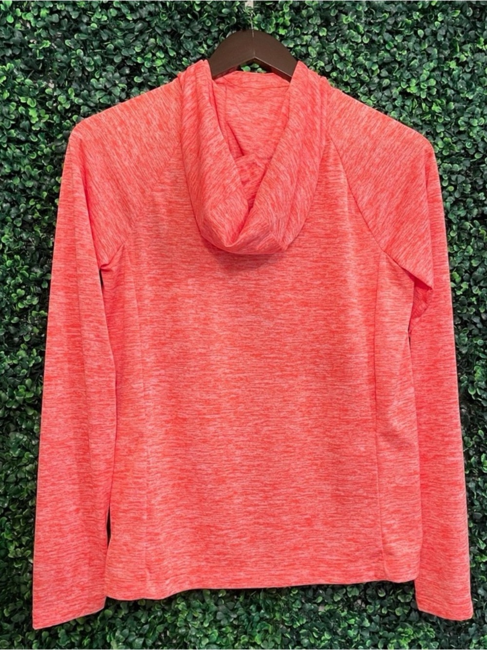 Under Armour HeatGear Tech Twist Hoodie 2.0 Women’s Orange Long Sleeve Pullover - Picture 6 of 11